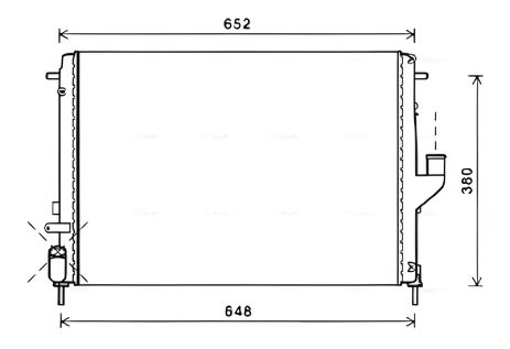 Радіатор охолодження для LADA LARGUS, RENAULT DUSTER від AVA (RTA2478)