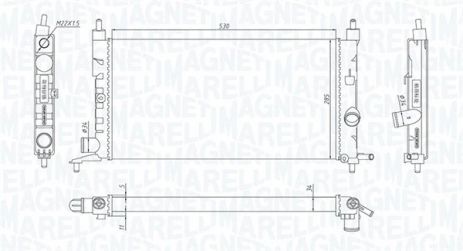 Радіатор охолодження VAUXHALL NOVA, OPEL CORSA, MAGNETI MARELLI (350213190400) Радіатор охолодження VAUXHALL NOVA, OPEL CORSA, MAGNETI MARELLI (350213190400)