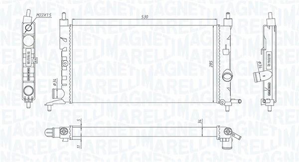 Радіатор охолодження VAUXHALL NOVA, OPEL CORSA, MAGNETI MARELLI (350213190400) Радіатор охолодження VAUXHALL NOVA, OPEL CORSA, MAGNETI MARELLI (350213190400)