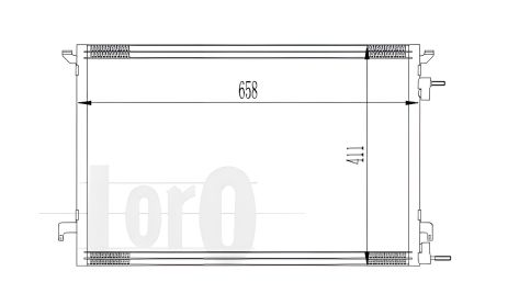 Радіатор кондиціонера LORO для SIGNUM/VECTRA C/CROMA 1.9 CDTi/1.9 JTD/w/o 02- (0370160014)