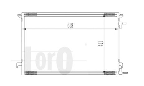 Радиатор кондиционера SIGNUM/VECTRA C/CROMA 1.9 CDTi/1.9 JTD/w/o 02-, LORO (0370160014)