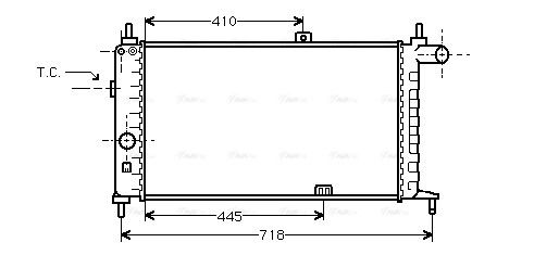 Радіатор охолодження VAUXHALL ASTRA, OPEL KADETT, AVA COOLING (OL2066) Радіатор охолодження VAUXHALL ASTRA, OPEL KADETT, AVA COOLING (OL2066)