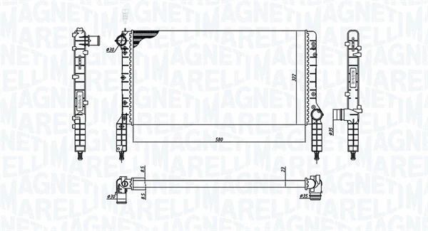 Радіатор охолодження FIAT DOBLO, MAGNETI MARELLI (350213180000) Радіатор охолодження FIAT DOBLO, MAGNETI MARELLI (350213180000)