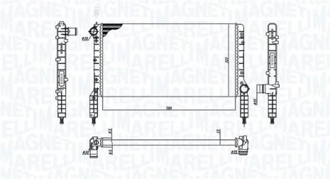 Радіатор охолодження FIAT DOBLO, MAGNETI MARELLI (350213180000) Радіатор охолодження FIAT DOBLO, MAGNETI MARELLI (350213180000)