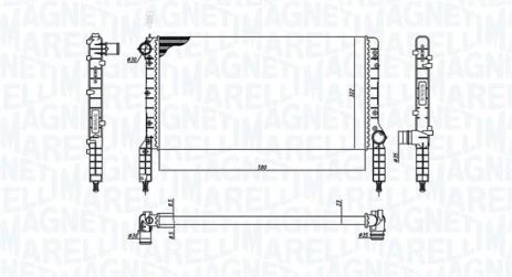 Радіатор охолодження FIAT DOBLO, MAGNETI MARELLI (350213180000) Радіатор охолодження FIAT DOBLO, MAGNETI MARELLI (350213180000)