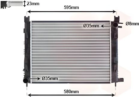 Радіатор охолодження для RENAULT CLIO, DACIA DUSTER, Van Wezel (15012007) Радіатор охолодження для RENAULT CLIO, DACIA DUSTER, Van Wezel (15012007)