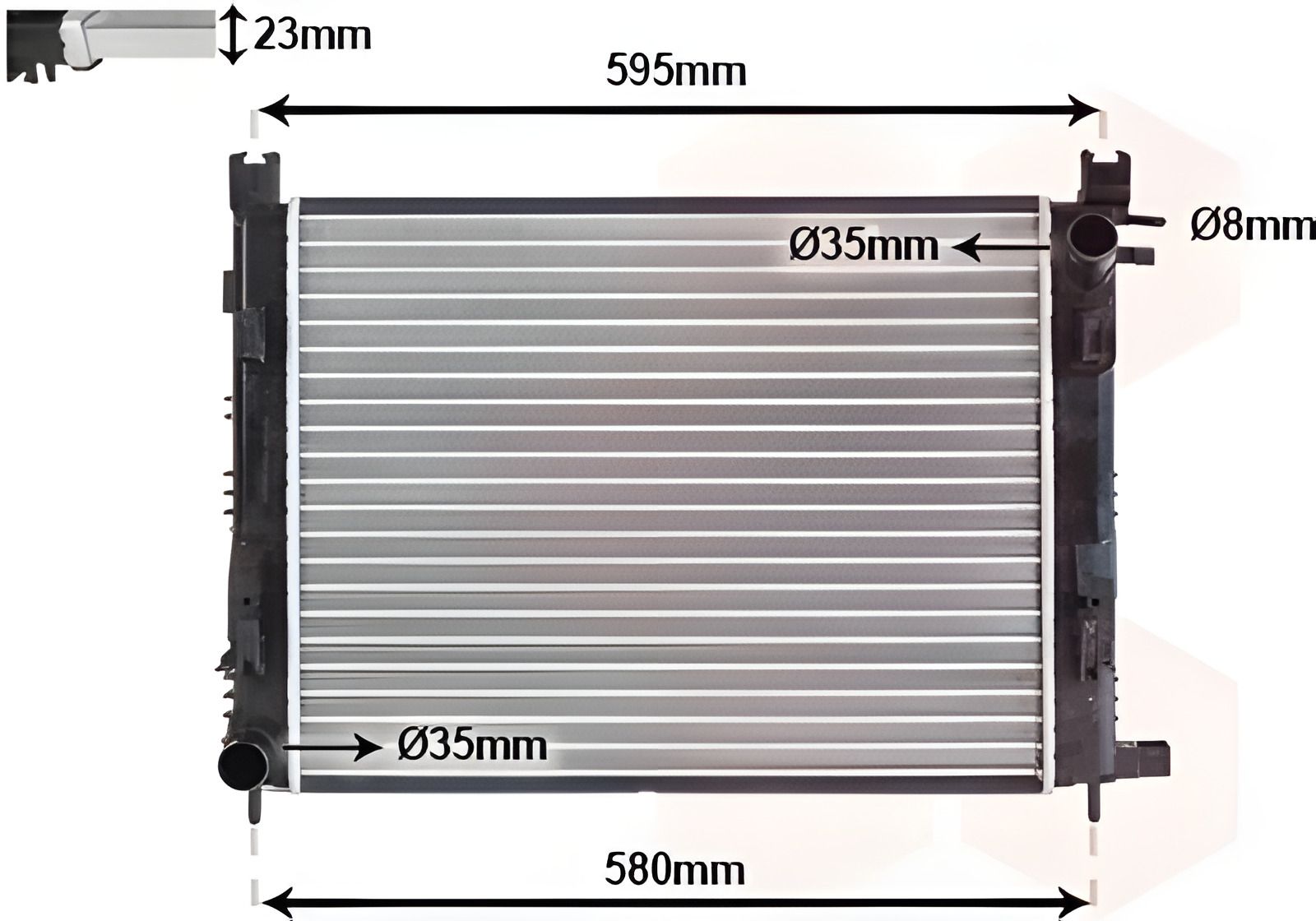 Радіатор охолодження для RENAULT CLIO, DACIA DUSTER, Van Wezel (15012007) Радіатор охолодження для RENAULT CLIO, DACIA DUSTER, Van Wezel (15012007)