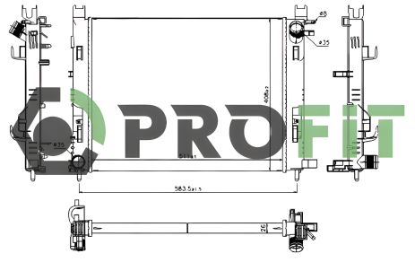 Радиатор двигателя RENAULT 214105731R, PROFIT (17400180)