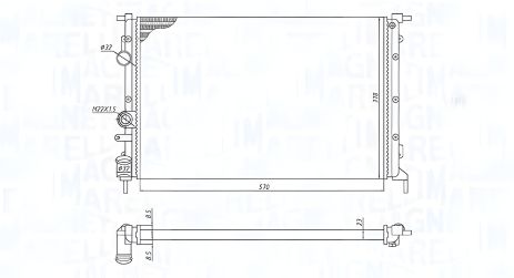 Охолоджувальний радіатор RENAULT MEGANE, MAGNETI MARELLI (350213171700)