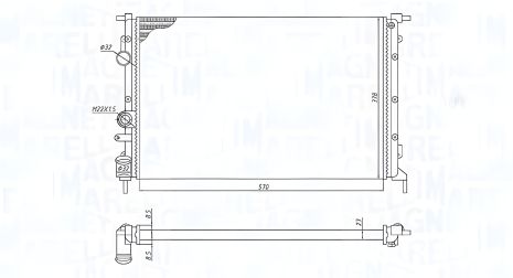 Охолоджувальний радіатор RENAULT MEGANE, MAGNETI MARELLI (350213171700)