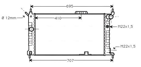 Радиатор для охлаждения VAUXHALL ASTRA, OPEL ASTRA, AVA COOLING (OL2091) Радиатор для охлаждения VAUXHALL ASTRA, OPEL ASTRA, AVA COOLING (OL2091)