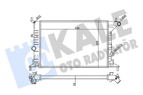 Радіатор охолодження VAUXHALL VECTRA, OPEL VECTRA, KALE OTO RADYATOR (355060) Радіатор охолодження VAUXHALL VECTRA, OPEL VECTRA, KALE OTO RADYATOR (355060)