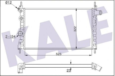Радіатор охолодження VAUXHALL ASTRA, OPEL KADETT, KALE OTO RADYATOR (342430) Радіатор охолодження VAUXHALL ASTRA, OPEL KADETT, KALE OTO RADYATOR (342430)