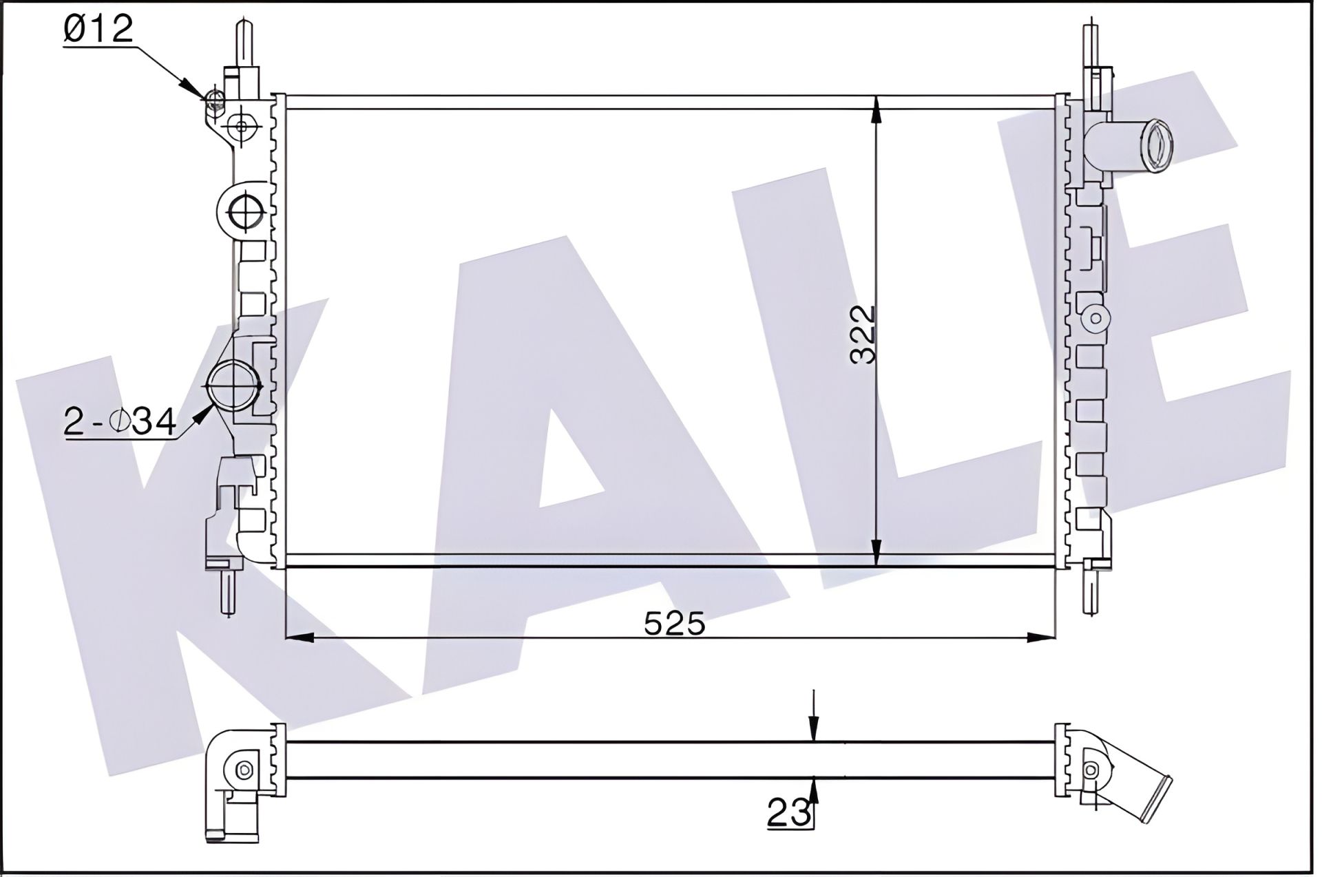 Охолоджувальний радіатор для VAUXHALL ASTRA, OPEL KADETT, KALE OTO RADYATOR (342430) Охолоджувальний радіатор для VAUXHALL ASTRA, OPEL KADETT, KALE OTO RADYATOR (342430)