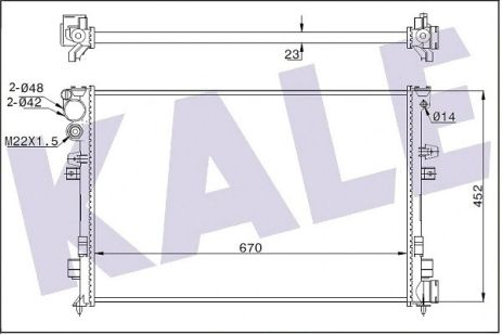 Радіатор охолодження CITROËN JUMPY, FIAT SCUDO, KALE OTO RADYATOR (347220) Радіатор охолодження CITROËN JUMPY, FIAT SCUDO, KALE OTO RADYATOR (347220)