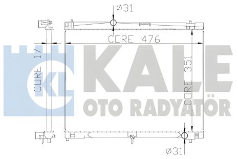 Радиатор охлаждения для TOYOTA YARIS, KALE OTO RADYATOR (342215)