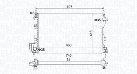 Радиатор охлаждения VAUXHALL VECTRA, OPEL VECTRA, MAGNETI MARELLI (350213195700) Радиатор охлаждения VAUXHALL VECTRA, OPEL VECTRA, MAGNETI MARELLI (350213195700)