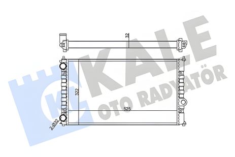 Охлаждающий радиатор для VW CADDY, SEAT IBIZA, KALE OTO RADYATOR (355590) Охлаждающий радиатор для VW CADDY, SEAT IBIZA, KALE OTO RADYATOR (355590)