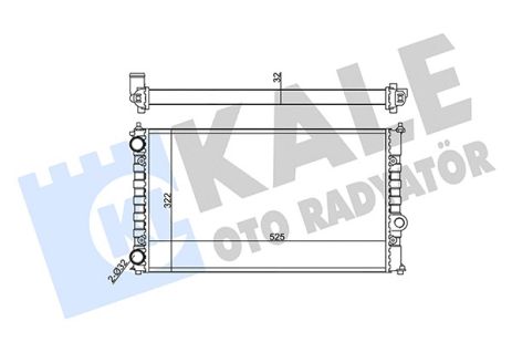 Радіатор охолодження VW CADDY, SEAT IBIZA, KALE OTO RADYATOR (355590) Радіатор охолодження VW CADDY, SEAT IBIZA, KALE OTO RADYATOR (355590)