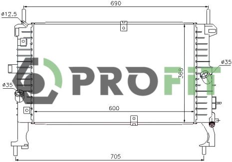 Радіатор охолодження VAUXHALL 1300260, PROFIT (17400395) Радіатор охолодження VAUXHALL 1300260, PROFIT (17400395)