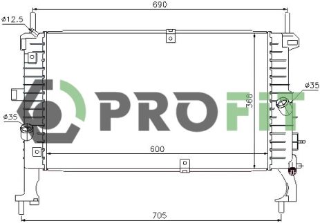 Радиатор охлаждения VAUXHALL 1300260, PROFIT (17400395) Радиатор охлаждения VAUXHALL 1300260, PROFIT (17400395)