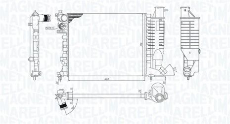 Радиатор охлаждения CITROËN ZX, PEUGEOT 306, MAGNETI MARELLI (350213188500) Радиатор охлаждения CITROËN ZX, PEUGEOT 306, MAGNETI MARELLI (350213188500)