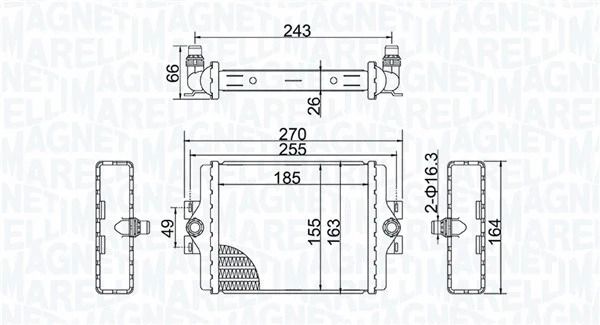Радиатор охлаждения BMW 3, MAGNETI MARELLI (350213202500) Радиатор охлаждения BMW 3, MAGNETI MARELLI (350213202500)