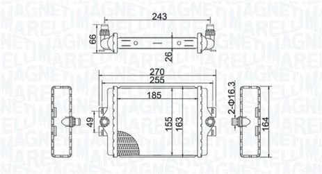 Радиатор охлаждения BMW 3, MAGNETI MARELLI (350213202500) Радиатор охлаждения BMW 3, MAGNETI MARELLI (350213202500)