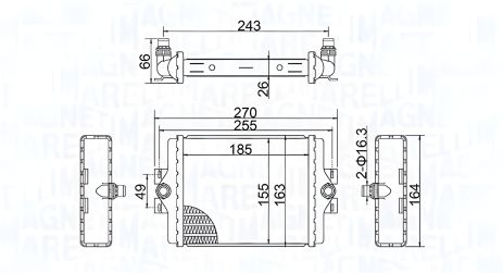 Радіатор охолодження для BMW 3, MAGNETI MARELLI (350213202500) Радіатор охолодження для BMW 3, MAGNETI MARELLI (350213202500)