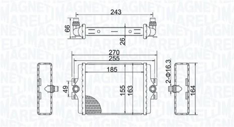 Радиатор охлаждения BMW 3, MAGNETI MARELLI (350213202500) Радиатор охлаждения BMW 3, MAGNETI MARELLI (350213202500)