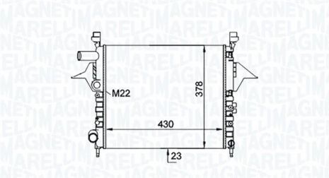 Радиатор охлаждения RENAULT TWINGO, MAGNETI MARELLI (350213161200) Радиатор охлаждения RENAULT TWINGO, MAGNETI MARELLI (350213161200)