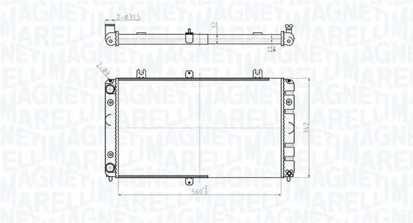 Радиатор охлаждения LADA PRIORA, MAGNETI MARELLI (350213181400) Радиатор охлаждения LADA PRIORA, MAGNETI MARELLI (350213181400)