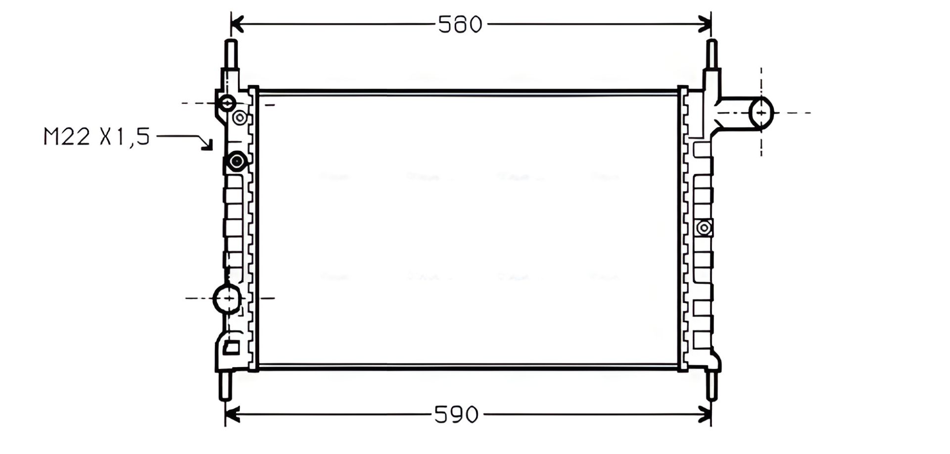 Радіатор охолодження для VAUXHALL ASTRA, OPEL KADETT, AVA COOLING (OLA2150) Радіатор охолодження для VAUXHALL ASTRA, OPEL KADETT, AVA COOLING (OLA2150)