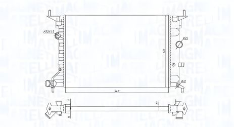 Радиатор охлаждения для OPEL VECTRA, MAGNETI MARELLI (350213194800) Радиатор охлаждения для OPEL VECTRA, MAGNETI MARELLI (350213194800)