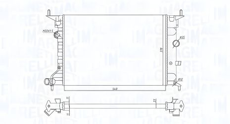 Радіатор охолодження для OPEL VECTRA, MAGNETI MARELLI (350213194800) Радіатор охолодження для OPEL VECTRA, MAGNETI MARELLI (350213194800)