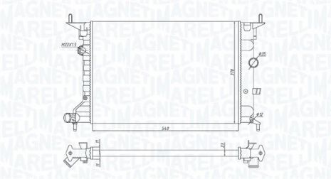 Радіатор охолодження OPEL VECTRA, MAGNETI MARELLI (350213194800) Радіатор охолодження OPEL VECTRA, MAGNETI MARELLI (350213194800)