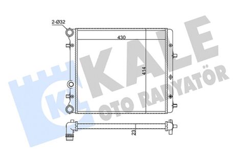 Радіатор охолодження VW POLO, SKODA FABIA, KALE OTO RADYATOR (349245) Радіатор охолодження VW POLO, SKODA FABIA, KALE OTO RADYATOR (349245)