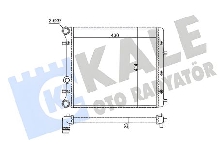Радиатор охлаждения для VW POLO, SKODA FABIA от KALE OTO RADYATOR (349245)