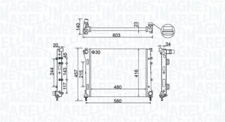 Радиатор охлаждения FORD KA, FIAT PANDA, MAGNETI MARELLI (350213151100) Радиатор охлаждения FORD KA, FIAT PANDA, MAGNETI MARELLI (350213151100)