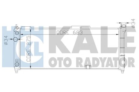 Радіатор охолодження CHEVROLET TIGRA, VAUXHALL COMBO, KALE OTO RADYATOR (371100)