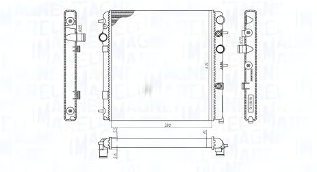 Охлаждающий радиатор для CITROËN C3 и PEUGEOT 208, MAGNETI MARELLI (350213198700) Охлаждающий радиатор для CITROËN C3 и PEUGEOT 208, MAGNETI MARELLI (350213198700)