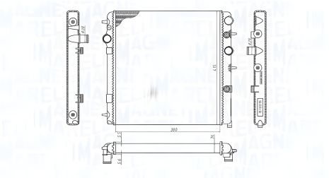 Радіатор охолодження для CITROËN C3 і PEUGEOT 208, MAGNETI MARELLI (350213198700) Радіатор охолодження для CITROËN C3 і PEUGEOT 208, MAGNETI MARELLI (350213198700)