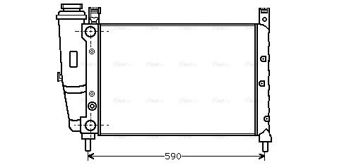 Радіатор охолодження FIAT UNO, AVA COOLING (FTA2122) Радіатор охолодження FIAT UNO, AVA COOLING (FTA2122)