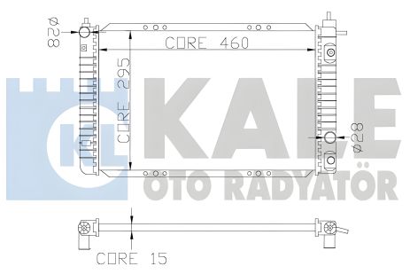 Охлаждающий радиатор DAEWOO MATIZ, KALE OTO RADYATOR (342260)