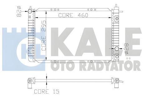 Охлаждающий радиатор DAEWOO MATIZ, KALE OTO RADYATOR (342260)