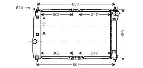 Радіатор охолодження CHEVROLET AVEO, DAEWOO KALOS, AVA (DWA2067) Радіатор охолодження CHEVROLET AVEO, DAEWOO KALOS, AVA (DWA2067)