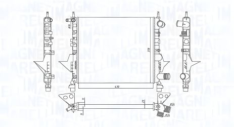 Охлаждающий радиатор для RENAULT TWINGO, MAGNETI MARELLI (350213171800) Охлаждающий радиатор для RENAULT TWINGO, MAGNETI MARELLI (350213171800)