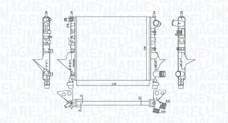 Радиатор охлаждения RENAULT TWINGO, MAGNETI MARELLI (350213171800) Радиатор охлаждения RENAULT TWINGO, MAGNETI MARELLI (350213171800)