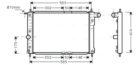 Охолоджувальний радіатор DAEWOO LANOS, AVA COOLING (DW2039) Охолоджувальний радіатор DAEWOO LANOS, AVA COOLING (DW2039)