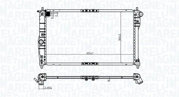 Радіатор охолодження DAEWOO NUBIRA, MAGNETI MARELLI (350213174900) Радіатор охолодження DAEWOO NUBIRA, MAGNETI MARELLI (350213174900)